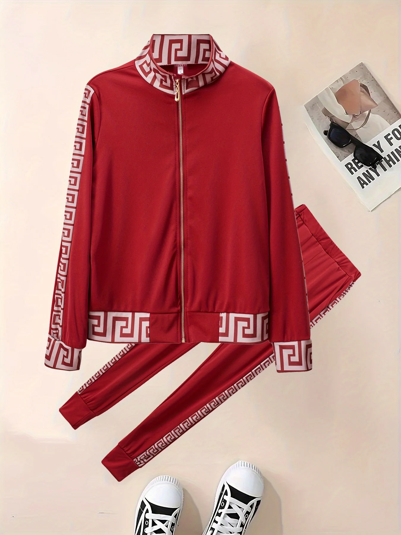 2025 Europe And The United States New Style Leisure Printing Stitching Two-piece Suit 2025 Europe And The United States New Style Leisure Printing Stitching Two-piece Suit