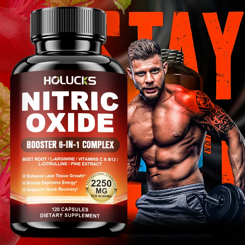 Nitric Oxide Booster Pre-Workout Boosts Muscle, Pump, Energy and Endurance, Performance & Muscle Mass, Beet Root Supplement
Nitric Oxide Booster Pre-Workout Boosts Muscle, Pump, Energy and Endurance, Performance & Muscle Mass, Beet Root Supplement