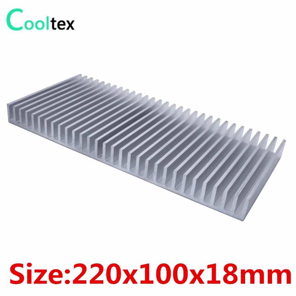 High power 220x100x18mm Aluminum heatsink radiator for LED Electronic integrated circuit Power Amplifier cooling cooler
High power 220x100x18mm Aluminum heatsink radiator for LED Electronic integrated circuit Power Amplifier cooling cooler