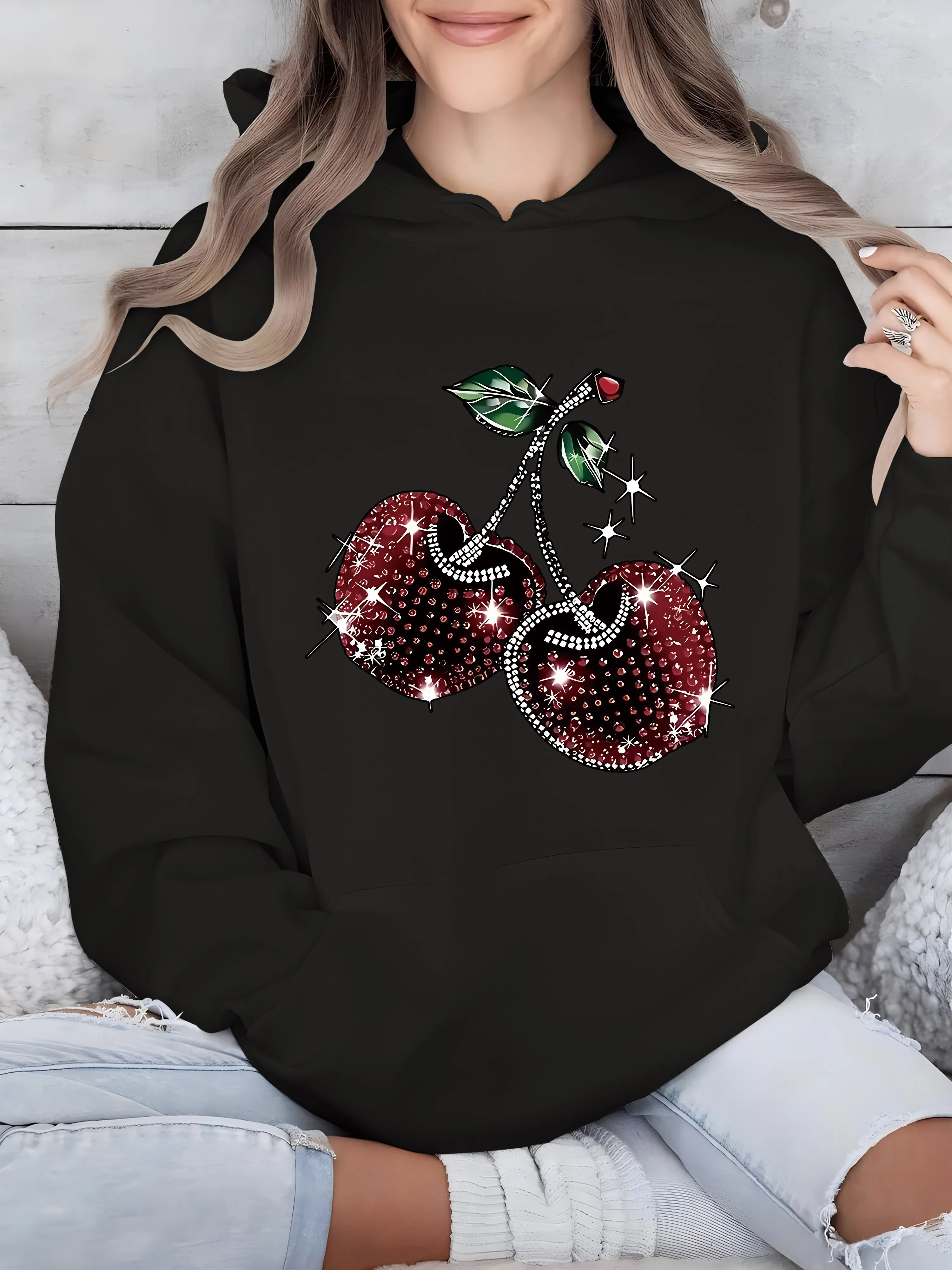 Блестящие вишневые графические принты, осенние и зимние мужские и женские толстовки из чистого хлопка, повседневные уличные спортивные тренировки
Блестящие вишневые графические принты, осенние и зимние мужские и женские толстовки из чистого хлопка, повседневные уличные спортивные тренировки