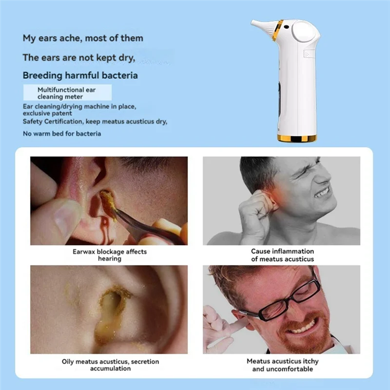 H-W Electric Ear Wax Removal Tool Ear Cleaning Kit - Drying Ear Canal & Massaging Ear, For Adults And Children White
H-W Electric Ear Wax Removal Tool Ear Cleaning Kit - Drying Ear Canal & Massaging Ear, For Adults And Children White