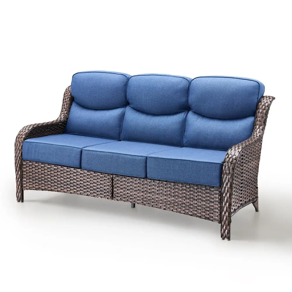 Patio Sofa 3Seat Wicker Couch with 6 Thick Cushion Outdoor Furniture Rattan Sofa with Deep Seating High Back Outdoor Sofa for P
Patio Sofa 3Seat Wicker Couch with 6 Thick Cushion Outdoor Furniture Rattan Sofa with Deep Seating High Back Outdoor Sofa for P