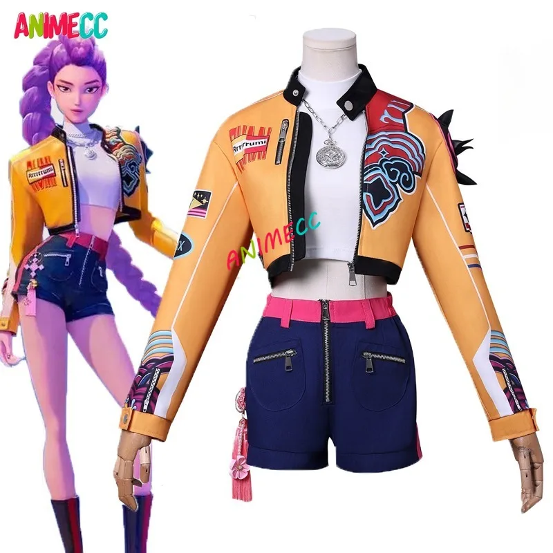 ANIMECC IN STOCK K-pop Demon Hunter Rumi Cosplay Costume Wig Earring Hairwear Full Sets Halloween Party Outfits for Women
ANIMECC IN STOCK K-pop Demon Hunter Rumi Cosplay Costume Wig Earring Hairwear Full Sets Halloween Party Outfits for Women