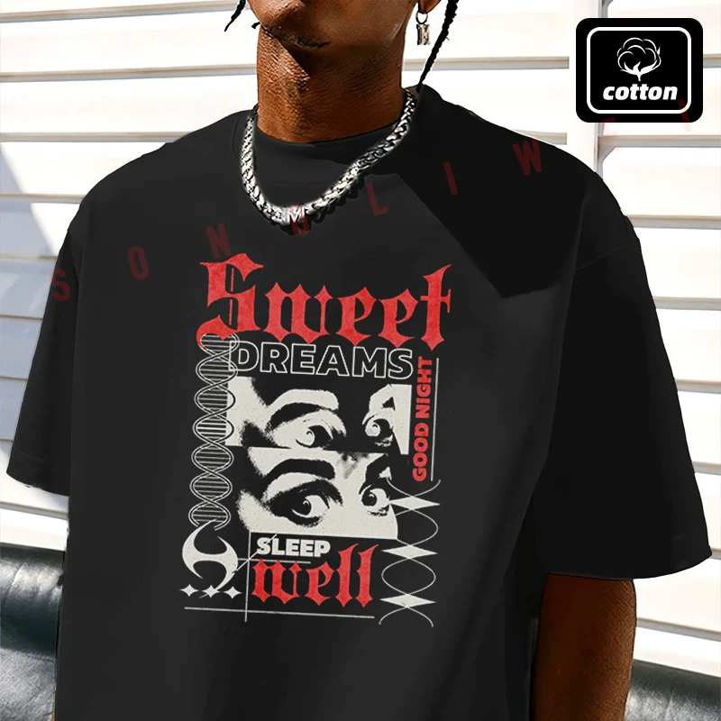 Sweet Dreams - Grunge Eyes Moto T-Shirt Vintage Cotton Plain Mens Funny T Shirts Casual Harajuku Clothes
Sweet Dreams - Grunge Eyes Moto T-Shirt Vintage Cotton Plain Mens Funny T Shirts Casual Harajuku Clothes