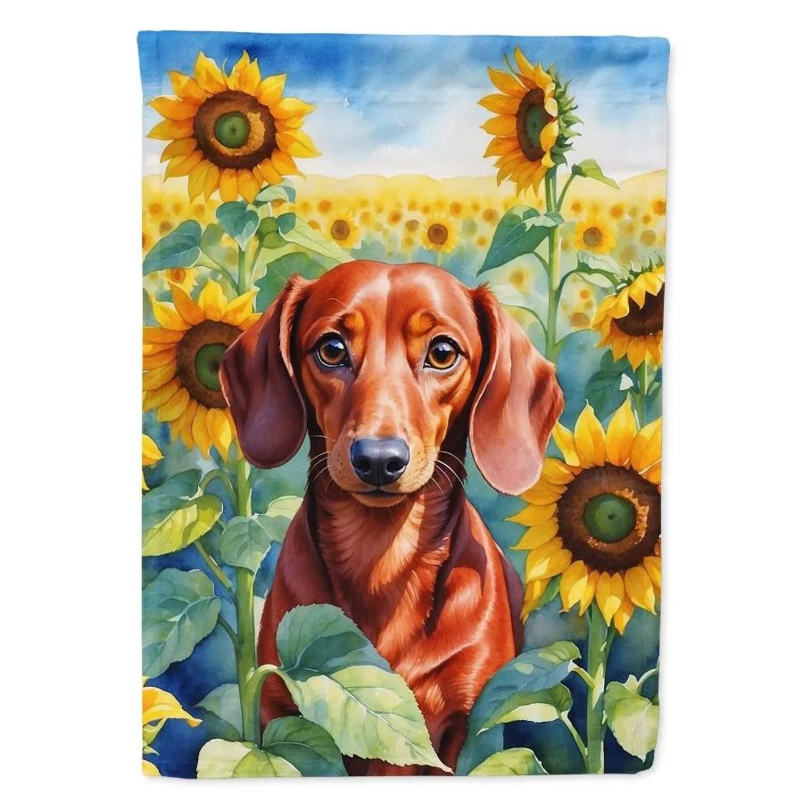 Dachshund in Sunflowers Garden Flag Mailbox Flag Drative Yard Flag Banner Outside Patio Artwork Yard Flower Beds Garden Size Mu
Dachshund in Sunflowers Garden Flag Mailbox Flag Drative Yard Flag Banner Outside Patio Artwork Yard Flower Beds Garden Size Mu