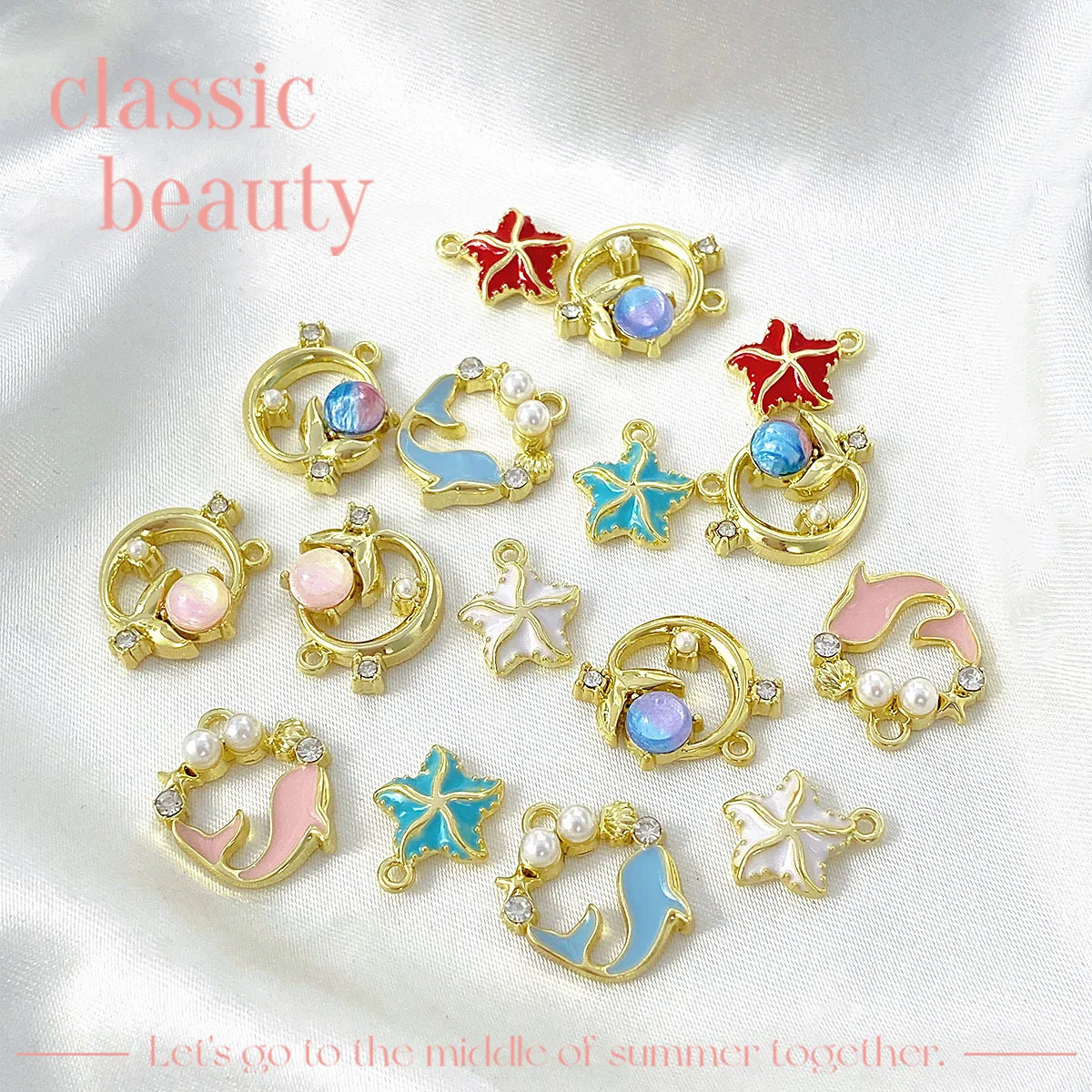 10pcs Hot Ocean Jewelry Pendants Starfish Fishtail Golden Color Necklace Earrings Bracelet Pendant Connectors Diy Jewelry Making
10pcs Hot Ocean Jewelry Pendants Starfish Fishtail Golden Color Necklace Earrings Bracelet Pendant Connectors Diy Jewelry Making