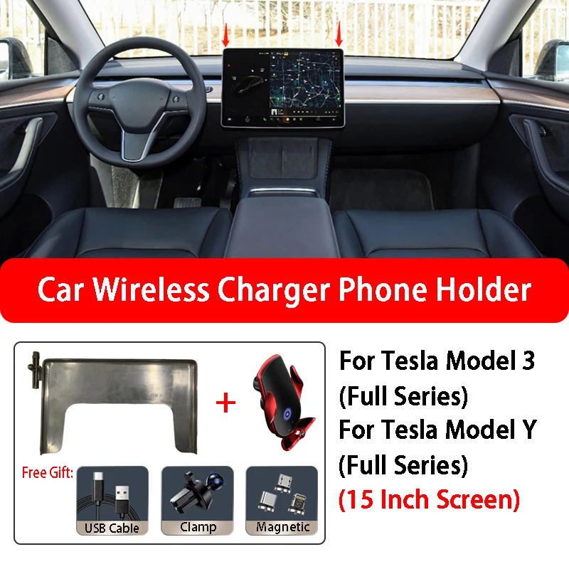 Car Wireless Charger Phone Holder Smart Sensor Built-in Battery Automatic Clamping For Tesla Model 3 Model Y 15 Inch Screen
Car Wireless Charger Phone Holder Smart Sensor Built-in Battery Automatic Clamping For Tesla Model 3 Model Y 15 Inch Screen