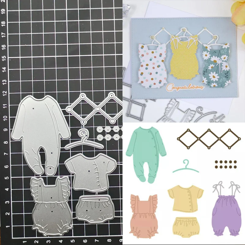 Baby Clothes Metal Cutting Dies for DIY Scrapbooking Album Paper Cards Decorative Crafts Embossing Die Cuts
Baby Clothes Metal Cutting Dies for DIY Scrapbooking Album Paper Cards Decorative Crafts Embossing Die Cuts