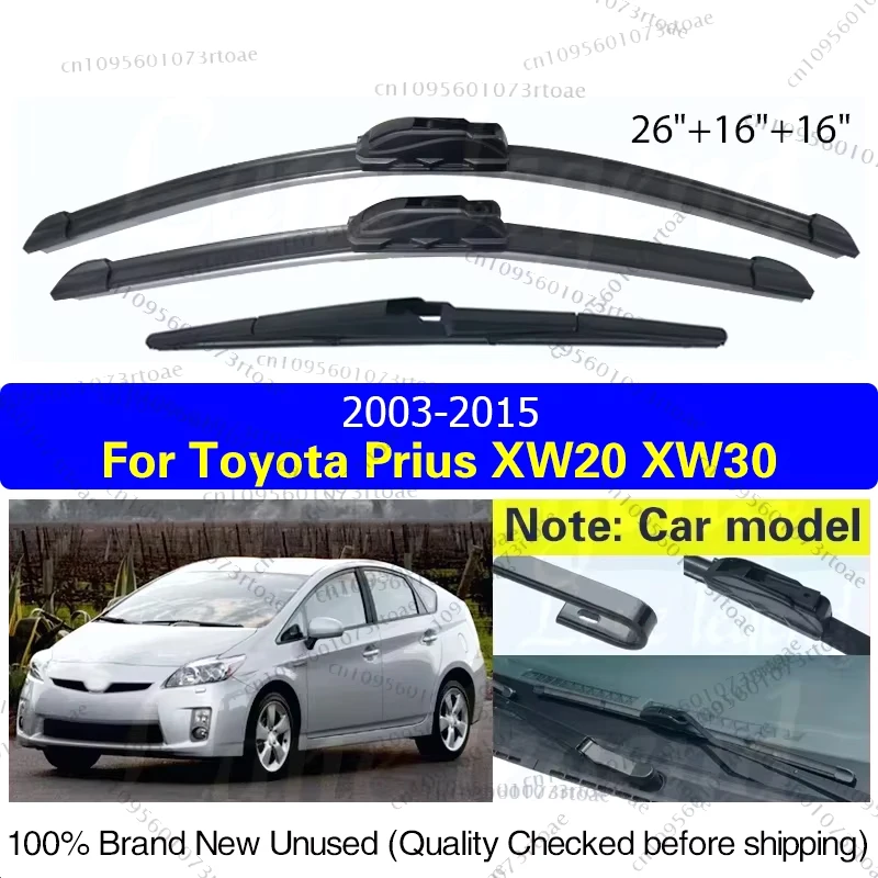 For Toyota Prius XW20 XW30 2003-2015 2nd 3rd Gen Front Rear Wiper Blades Windscreen Windshield Window Car Accessories 26"16"16"
For Toyota Prius XW20 XW30 2003-2015 2nd 3rd Gen Front Rear Wiper Blades Windscreen Windshield Window Car Accessories 26"16"16"