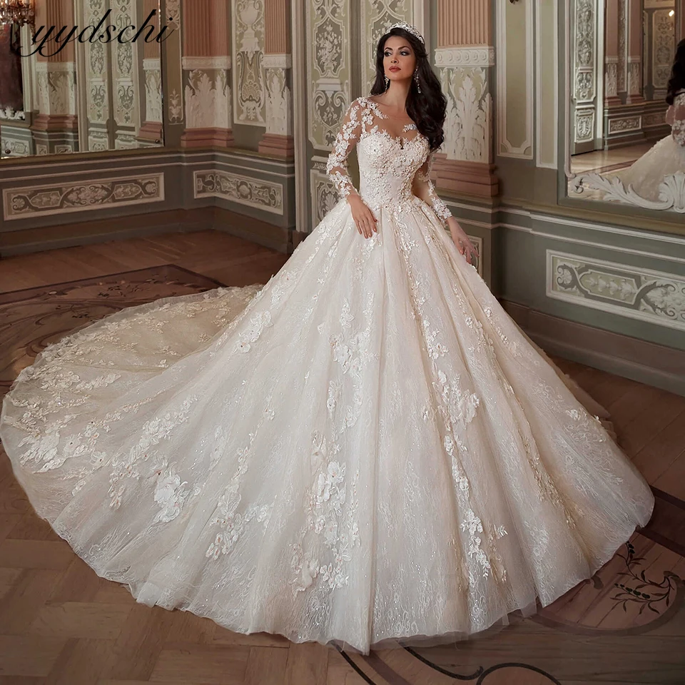 Luxury Ball Gown 3D Lace Appliques Wedding Dress For Women 2023 Long Sleeves Corset Back Princess Bride Gowns Vestidos De Novia
Luxury Ball Gown 3D Lace Appliques Wedding Dress For Women 2023 Long Sleeves Corset Back Princess Bride Gowns Vestidos De Novia