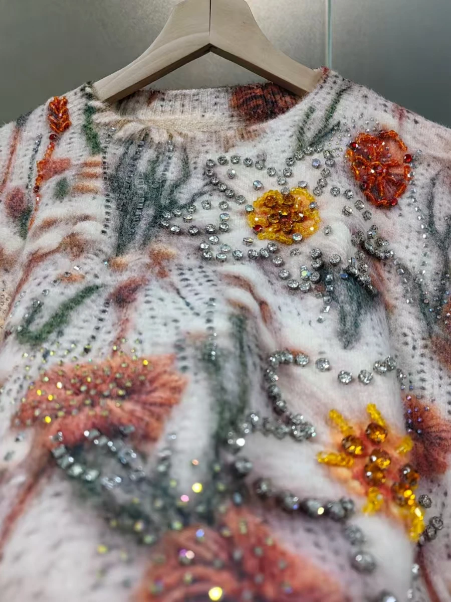 Real Photo New Trend Autumn Winter Sparkle Diamonds Sweater Women's Knitwear Pullover Outwear Knitted Top Jumpers Female Clothes
Real Photo New Trend Autumn Winter Sparkle Diamonds Sweater Women's Knitwear Pullover Outwear Knitted Top Jumpers Female Clothes