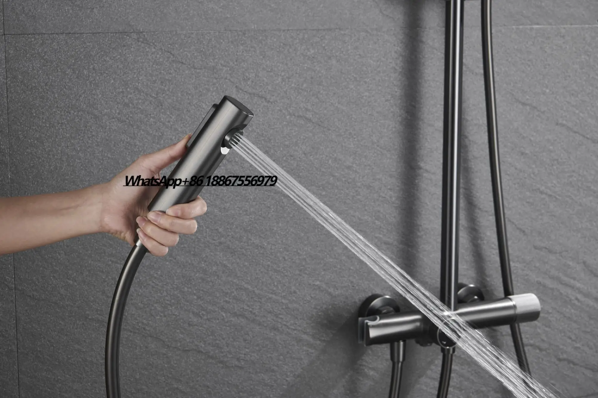 Modern Custom Premium Shower Faucet Set Gunmetal Gray Brass Exposed Shower Faucet Set
Modern Custom Premium Shower Faucet Set Gunmetal Gray Brass Exposed Shower Faucet Set