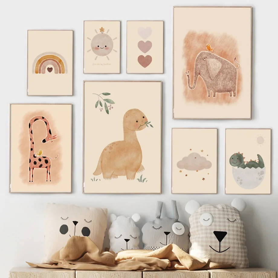 Cartoon Kawaii Dinosaur Boho Nursery Sun Wall Art Print Canvas Painting Nordic Poster Wall Pictures Baby Kids Room Home Decor
Cartoon Kawaii Dinosaur Boho Nursery Sun Wall Art Print Canvas Painting Nordic Poster Wall Pictures Baby Kids Room Home Decor