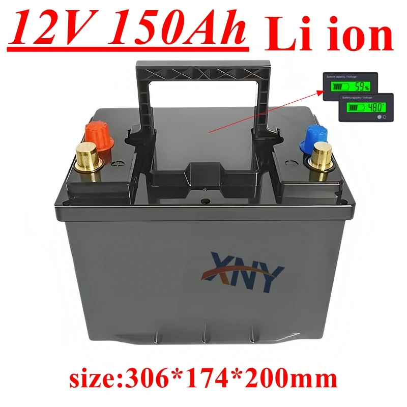 XNY Waterproof 12V 150AH lithium ion battery li ion with BMS for 1200W inverter Solar panels scooter Go Cart RV +10A Charger
XNY Waterproof 12V 150AH lithium ion battery li ion with BMS for 1200W inverter Solar panels scooter Go Cart RV +10A Charger