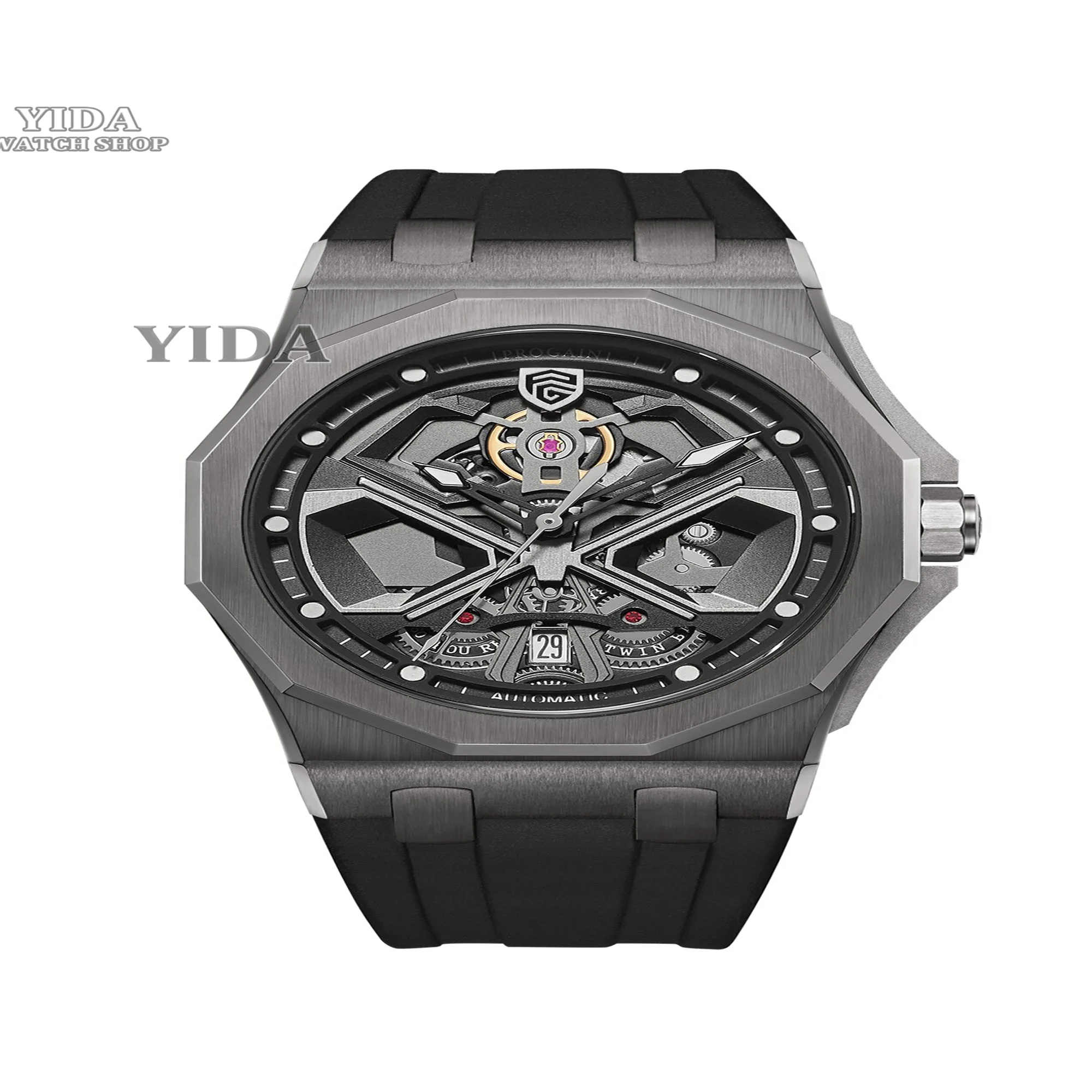 High Quality Men's Watch Rubber Strap NH35 Automatic Movement Watch 10ATM Waterproof Sapphire Glass Hollow Out Watches
High Quality Men's Watch Rubber Strap NH35 Automatic Movement Watch 10ATM Waterproof Sapphire Glass Hollow Out Watches