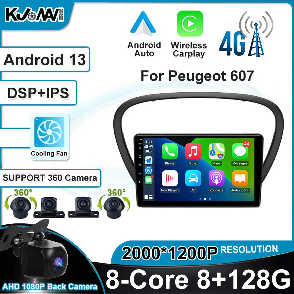 DSP Carpaly Android 13 Auto Car Stereo Radio Multimedia GPS Navigation Blutooth Wifi For Peugeot 607 2004 - 2010
DSP Carpaly Android 13 Auto Car Stereo Radio Multimedia GPS Navigation Blutooth Wifi For Peugeot 607 2004 - 2010
