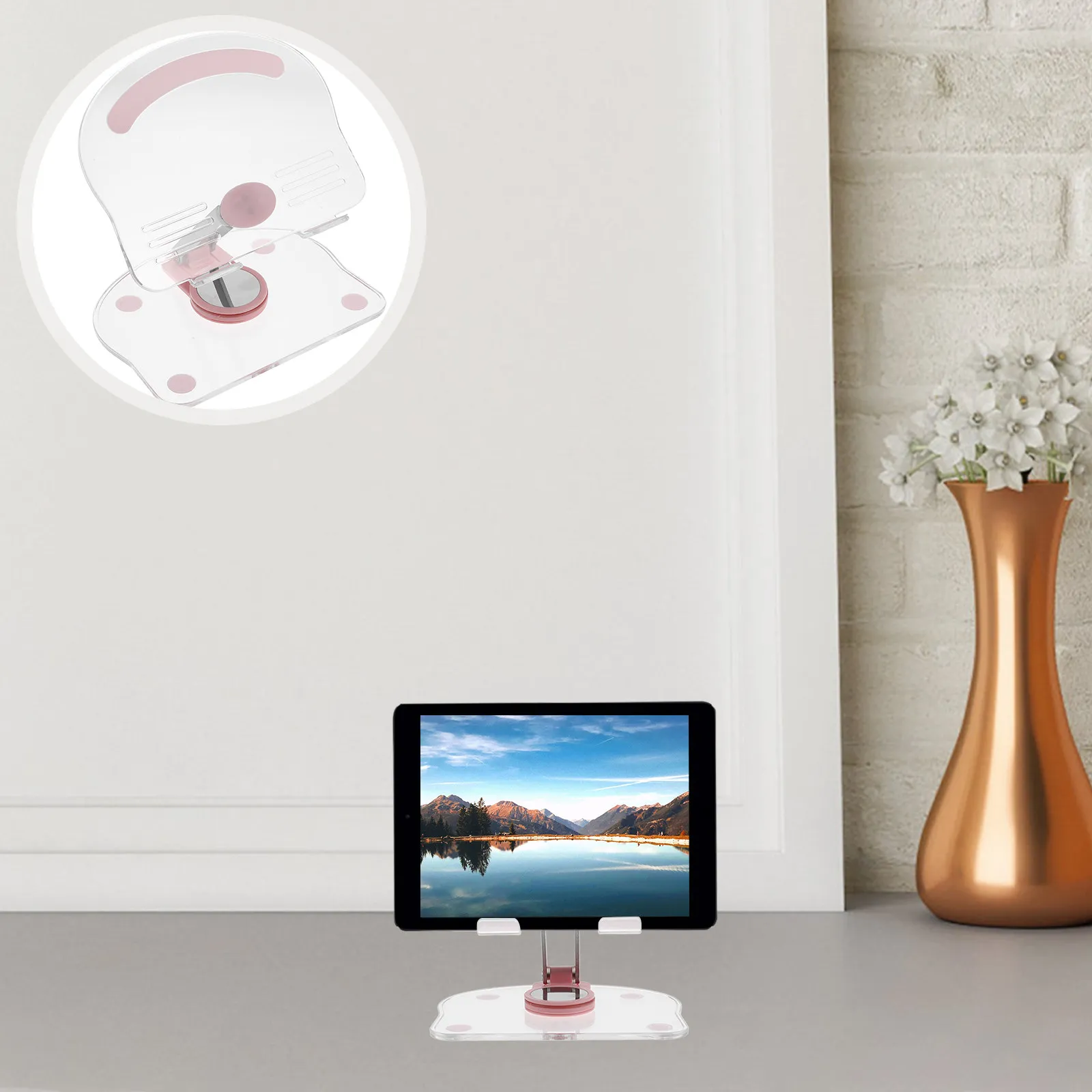 Foldable Acrylic Tablet Stand 360 Degree Rotating Adjustable Desk Holder Portable Stable Support for Drawing Office Video
Foldable Acrylic Tablet Stand 360 Degree Rotating Adjustable Desk Holder Portable Stable Support for Drawing Office Video