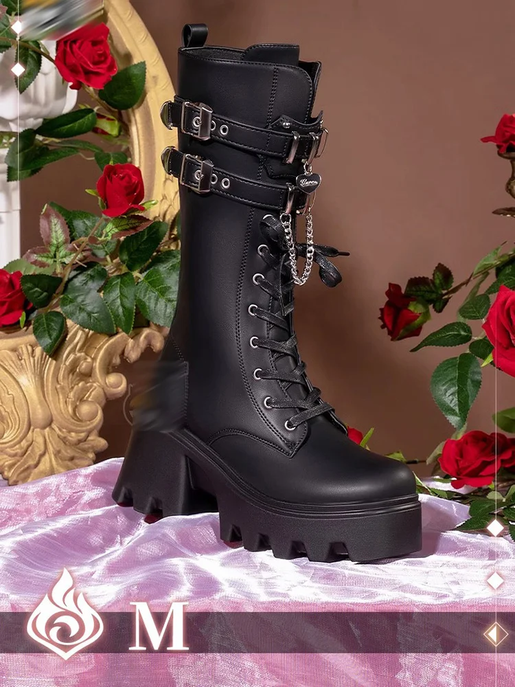 Fontaine Witch M Cosplay Shoe New Game Genshin Impact Prop Shoes accessory Black Lace-up Women Boots
Fontaine Witch M Cosplay Shoe New Game Genshin Impact Prop Shoes accessory Black Lace-up Women Boots