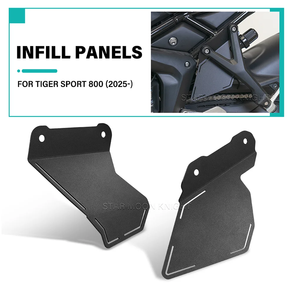 For Tiger Sport 800 Sport800 2025- Aluminum Infill Panels Side covers Splash guards Frame Gap Fillers Motorcycle accessories
For Tiger Sport 800 Sport800 2025- Aluminum Infill Panels Side covers Splash guards Frame Gap Fillers Motorcycle accessories
