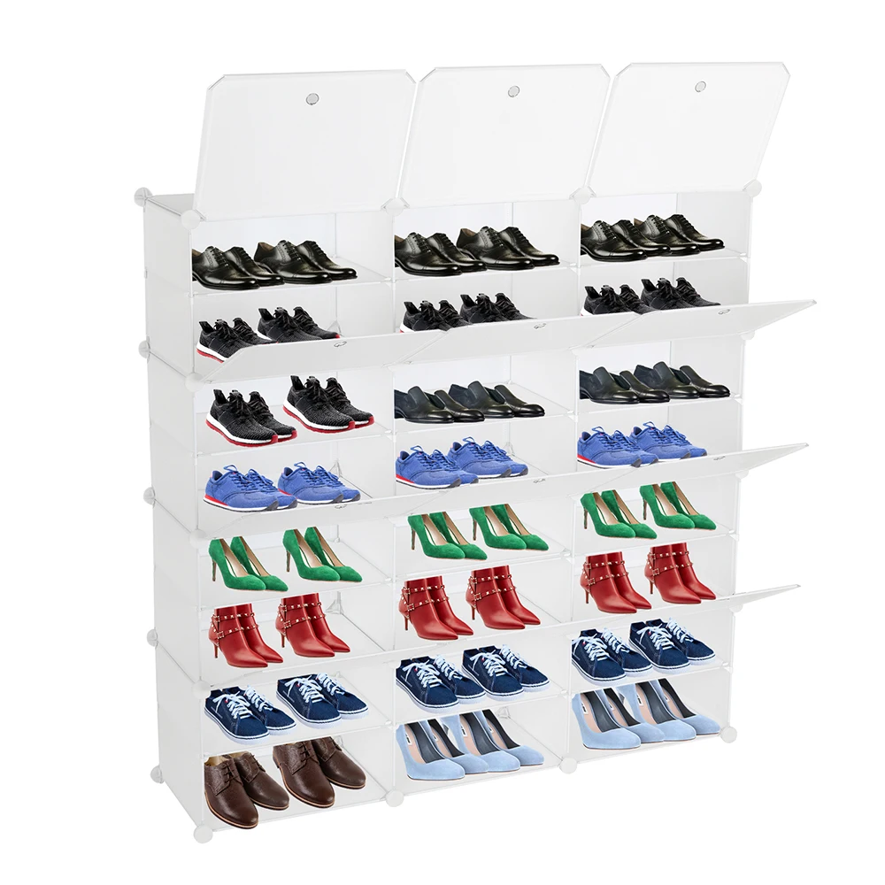 8-Tier Portable 48 Pair Shoe Rack Organizer 24 Grids Tower Shelf Storage Cabinet Stand Expandable for Heels, Slippers, White
8-Tier Portable 48 Pair Shoe Rack Organizer 24 Grids Tower Shelf Storage Cabinet Stand Expandable for Heels, Slippers, White