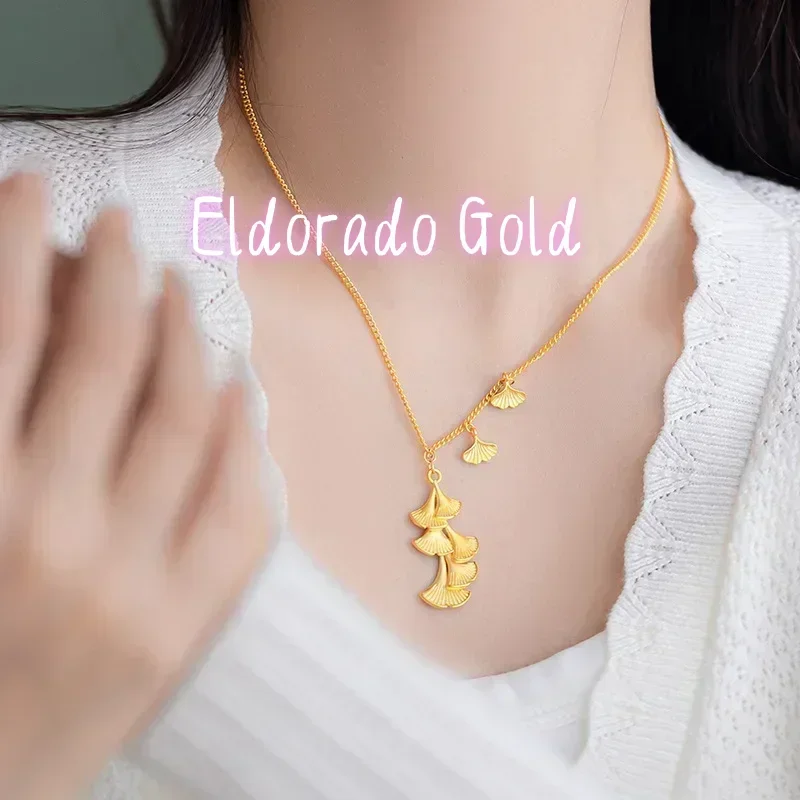 Eldorado Gold 9999 Real Gold 24K Premium Yellow Gold Ginkgo Biloba Clavicle Necklace Niche Light Luxury Apricot Leaf Necklace
Eldorado Gold 9999 Real Gold 24K Premium Yellow Gold Ginkgo Biloba Clavicle Necklace Niche Light Luxury Apricot Leaf Necklace
