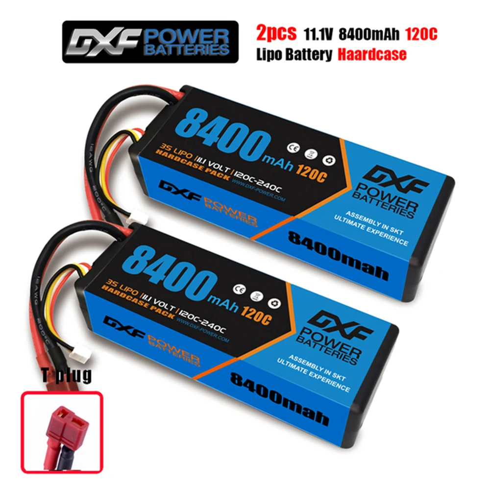DXF 3S Lipo 120C 8400mAh Battery 11.1V Blue Version Graphene Racing Series HardCase for RC Car Truck Evader BX Truggy 1/8 Buggy
DXF 3S Lipo 120C 8400mAh Battery 11.1V Blue Version Graphene Racing Series HardCase for RC Car Truck Evader BX Truggy 1/8 Buggy