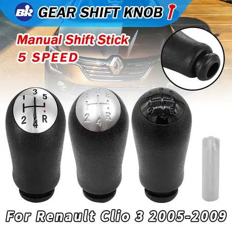 5 Speed Gear Shift Knob Gear Lever Head For Renault Clio 3 Twingo 3 Laguna 2 Modus Dacia Dokker Duster Logan II Auto Parts