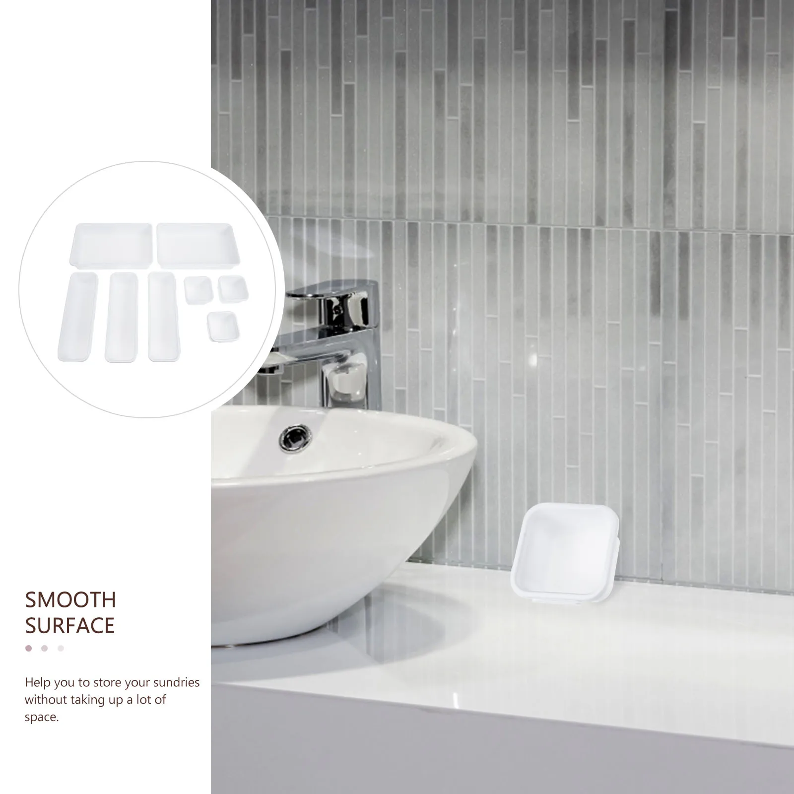 Storage Box Set Sundries Case Drawer Organizer Desk Trays Containers Customizable Layout Smooth Surface Easy Clean Makeup 
Storage Box Set Sundries Case Drawer Organizer Desk Trays Containers Customizable Layout Smooth Surface Easy Clean Makeup