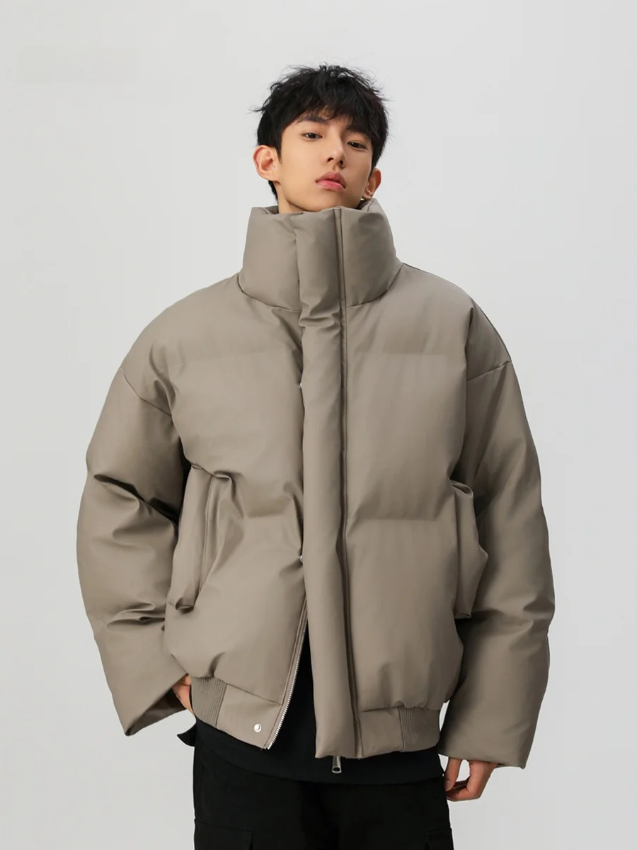 Waterproof PU Leather ort Jaet Thi Warm Bread Sle Cotton Coat for Men Winter Casual Wear Stand Fit Zipper Closure
Waterproof PU Leather ort Jaet Thi Warm Bread Sle Cotton Coat for Men Winter Casual Wear Stand Fit Zipper Closure