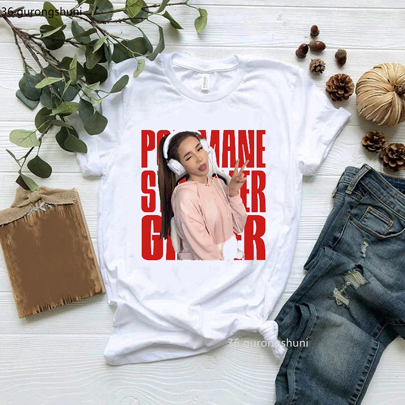 Tee Shirt Femme Pokimane Graphic Print Women'S Tshirt Summer Trendy Camiseta Mujer T Shirt Harajuku Shirt White Short Sleeve Top
Tee Shirt Femme Pokimane Graphic Print Women'S Tshirt Summer Trendy Camiseta Mujer T Shirt Harajuku Shirt White Short Sleeve Top