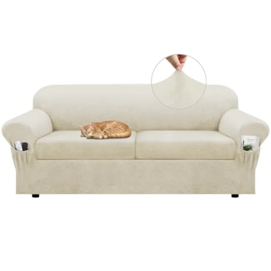 Slipcover with Armrest Pockets -Piece Set Stretch Faux Leather Couch Cover for - Couches Fits 7-9" - Non-Slip Machine Washable
Slipcover with Armrest Pockets -Piece Set Stretch Faux Leather Couch Cover for - Couches Fits 7-9" - Non-Slip Machine Washable
