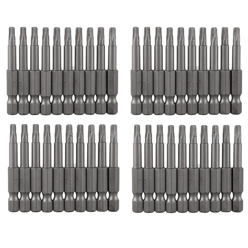 6.3Mm Hexagon Shank 4Mm T20 Magnetic Tip Torx Screwdriver Bits 40 Pcs-ABQU
6.3Mm Hexagon Shank 4Mm T20 Magnetic Tip Torx Screwdriver Bits 40 Pcs-ABQU