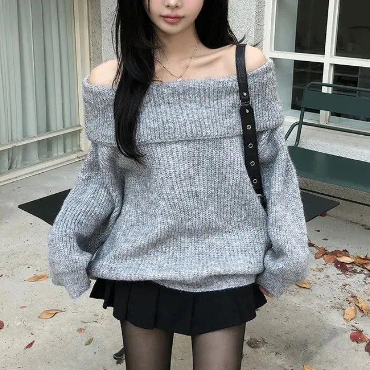 Стильный вязаный свитер с открытыми плечами, утепленный, женский, универсальный, свободный базовый слой, из полиэфирного волокна, Зима 2025, эксклюзивно онлайн
Стильный вязаный свитер с открытыми плечами, утепленный, женский, универсальный, свободный базовый слой, из полиэфирного волокна, Зима 2025, эксклюзивно онлайн