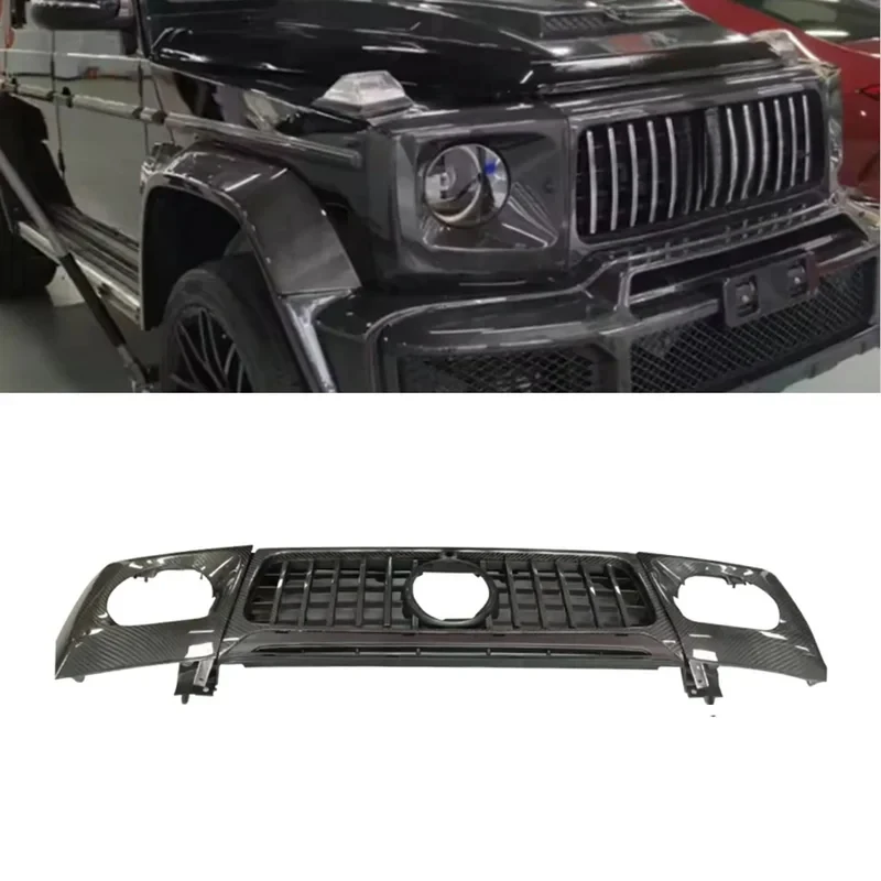 High Quality Facelift Tuning Kit Grille Center Grill Head Lamp Covers Carbon Black For G Class W464 G500 G63 G400 2019+
High Quality Facelift Tuning Kit Grille Center Grill Head Lamp Covers Carbon Black For G Class W464 G500 G63 G400 2019+