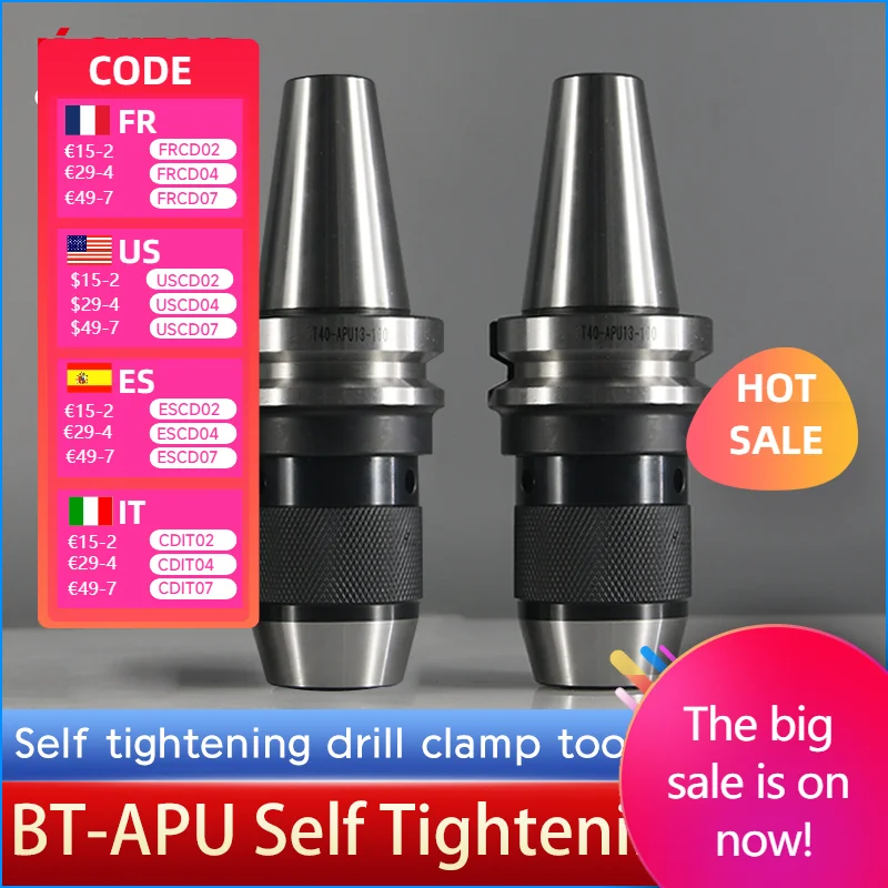 BT40 Самозатягивающаяся дрель Встроенный BT40-APU13 BT40-APU16 Встроенный бесключевой сверлильный патрон Держатель инструмента с ЧПУ Ключ для сверлильного патрона APU
BT40 Самозатягивающаяся дрель Встроенный BT40-APU13 BT40-APU16 Встроенный бесключевой сверлильный патрон Держатель инструмента с ЧПУ Ключ для сверлильного патрона APU