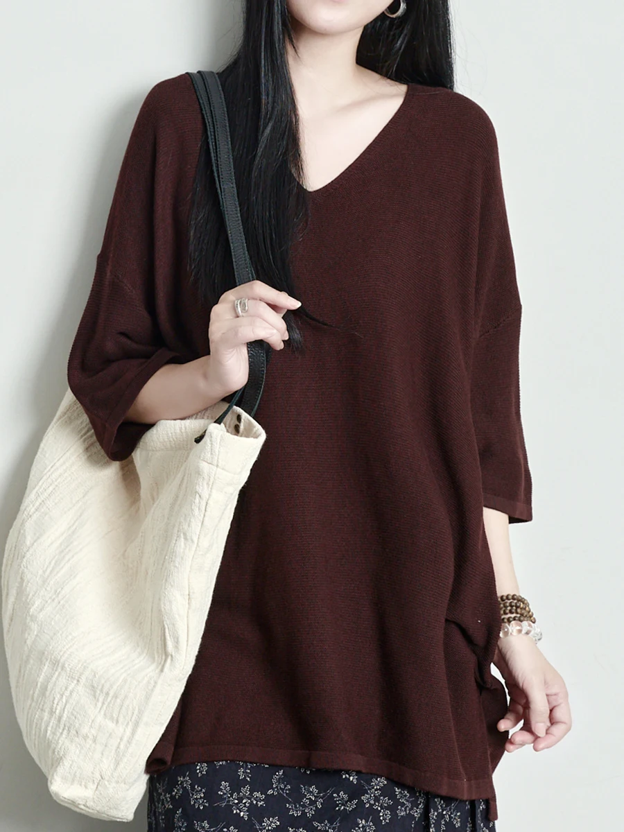 Casual Loose V-Ne Knitwear in Bury Color Versatile All-Match Overhead Coat for Women Autumn 2025 Sle Simple And Artistic
Casual Loose V-Ne Knitwear in Bury Color Versatile All-Match Overhead Coat for Women Autumn 2025 Sle Simple And Artistic