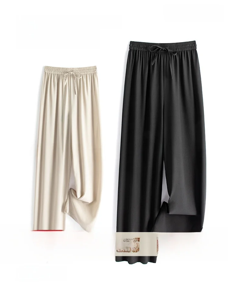 Cooling Sensation Wide Leg Pants Women's Slimming Sun Protection Casual Silk Satin Elastic Leisure Sliding Pants
Cooling Sensation Wide Leg Pants Women's Slimming Sun Protection Casual Silk Satin Elastic Leisure Sliding Pants