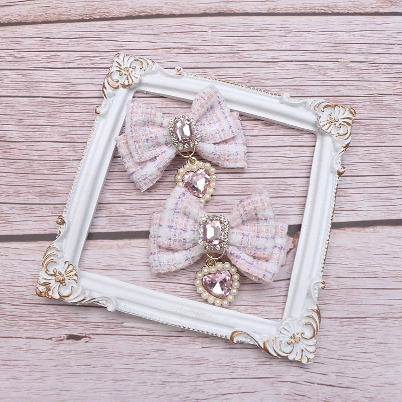 Japanese Handmade Sweet and Cute Bow Small Fragrant Plaid Hairpin Pair Clip Hair Clip Hair Accessories Hairpin
Japanese Handmade Sweet and Cute Bow Small Fragrant Plaid Hairpin Pair Clip Hair Clip Hair Accessories Hairpin