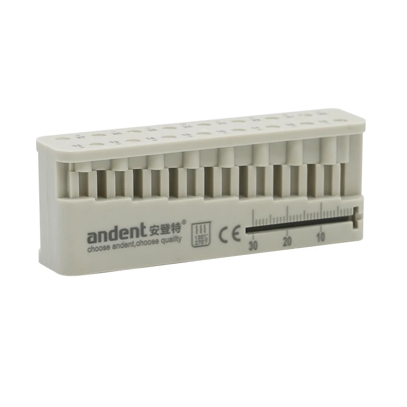 1pc Dental Autoclavable Root Canal Obturation Block Gauge Dental Root Canal Measurement Block Root Canal Measurement Gauge
1pc Dental Autoclavable Root Canal Obturation Block Gauge Dental Root Canal Measurement Block Root Canal Measurement Gauge