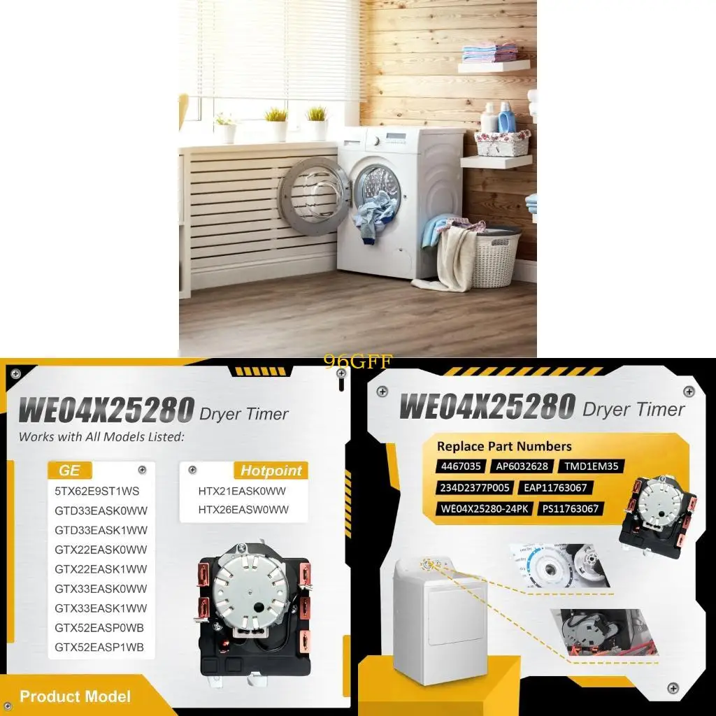 96GF Replacement Part Corrosion Resistant Dryer Timer Accurate Time Control Plastic Texture Suitable for Extended Lifespans
96GF Replacement Part Corrosion Resistant Dryer Timer Accurate Time Control Plastic Texture Suitable for Extended Lifespans