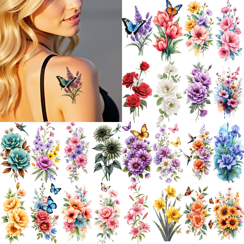 9pcs Temporary Tattoo Temporary Tattoo Stickers Sunflowers Lilies Peonies For Arms Back Thighs
9pcs Temporary Tattoo Temporary Tattoo Stickers Sunflowers Lilies Peonies For Arms Back Thighs