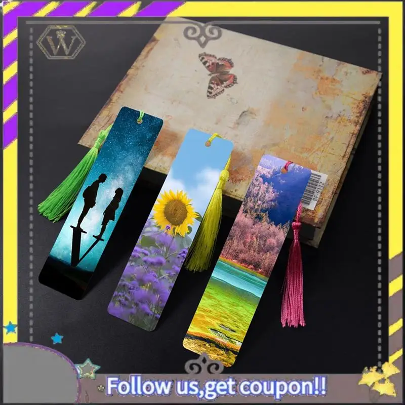 New 50Pcs Sublimation Bookmark Blank Heat Transfer Aluminum Metal Bookmarks Bulk DIY Bookmarks With Hole And Colorful Tassel
New 50Pcs Sublimation Bookmark Blank Heat Transfer Aluminum Metal Bookmarks Bulk DIY Bookmarks With Hole And Colorful Tassel