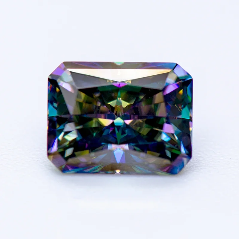 Moissanite Stone Rainbow Green Color Radiant Cut Lab Grown Gemstone for DIY Jewelry Rings Earrings Making with GRA Certificate
Moissanite Stone Rainbow Green Color Radiant Cut Lab Grown Gemstone for DIY Jewelry Rings Earrings Making with GRA Certificate