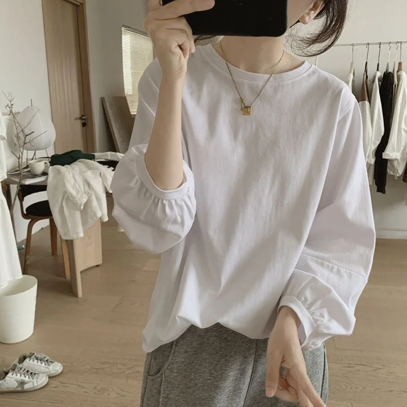 plus Size 300 Pounds Women's Casual Loose Lantern Sleeve T-Shirt Fall Simple Versatile Nine-Arm Sleeve Korean Style Commute Wind
plus Size 300 Pounds Women's Casual Loose Lantern Sleeve T-Shirt Fall Simple Versatile Nine-Arm Sleeve Korean Style Commute Wind