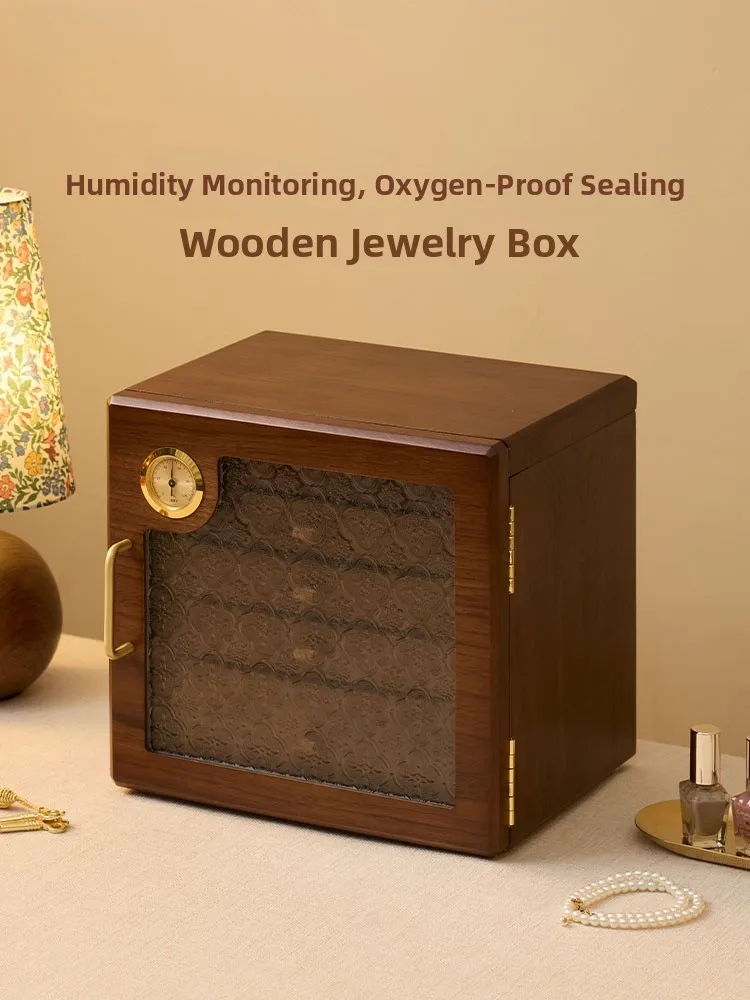 Fanhuan Wooden Jewelry Box Lockable Anti-Oxidation Vintage Gold Jewelry Storage Box High Aesthetic Value for Bedroom Use
Fanhuan Wooden Jewelry Box Lockable Anti-Oxidation Vintage Gold Jewelry Storage Box High Aesthetic Value for Bedroom Use