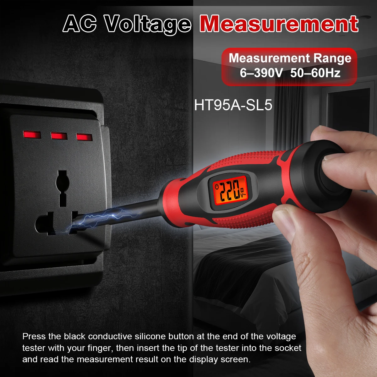 2026 HABOTEST HT95ASL5 NCV Digital Voltage Screwdriver Tester Zero Fire Line Detector Insulated Electric Test Pen Auto Power Off
2026 HABOTEST HT95ASL5 NCV Digital Voltage Screwdriver Tester Zero Fire Line Detector Insulated Electric Test Pen Auto Power Off