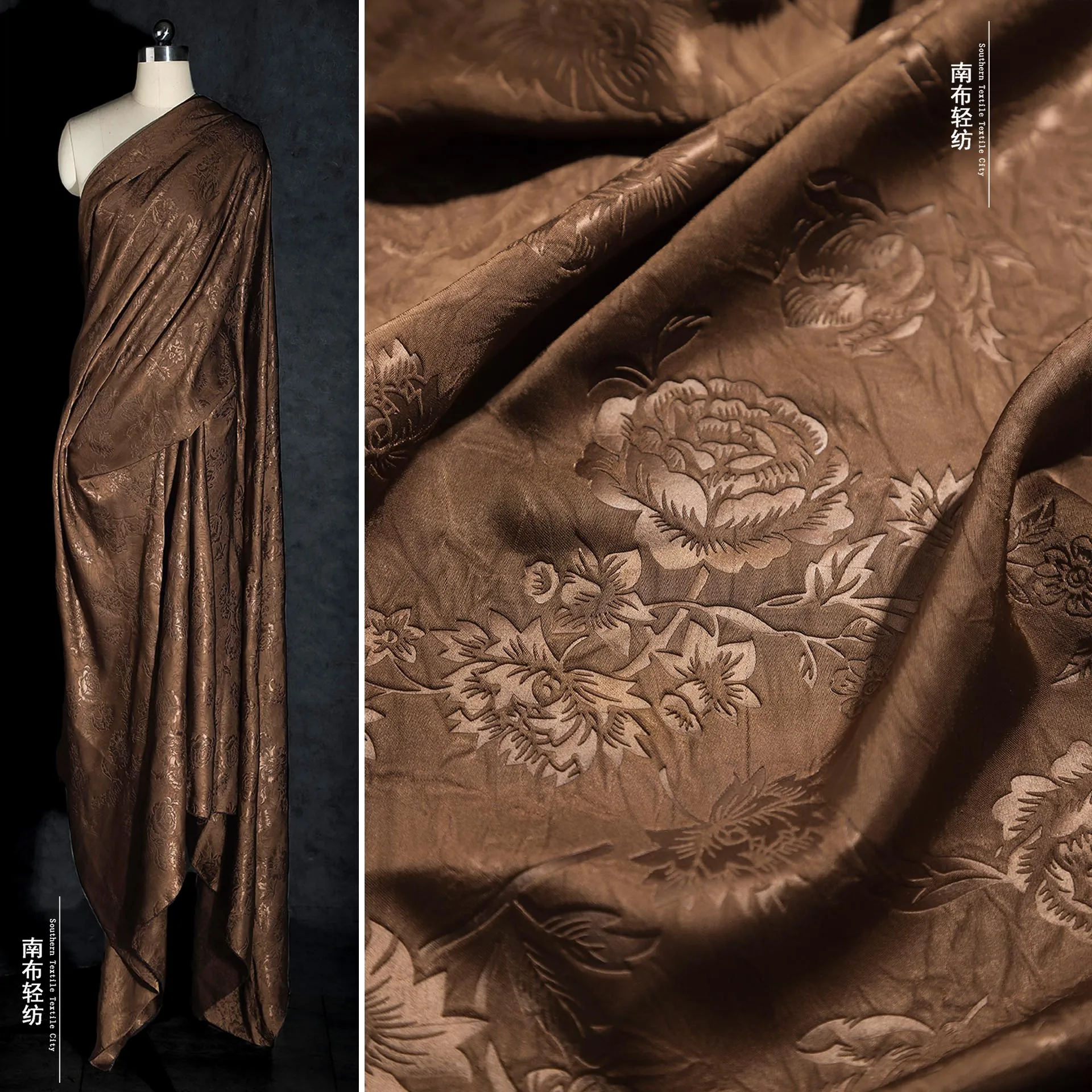 Brown Retro Embossed Flower Pattern Fabric Chinese Style Clothing Designer Wholesale Cloth Apparel Sewing By Meters Diy Material
Brown Retro Embossed Flower Pattern Fabric Chinese Style Clothing Designer Wholesale Cloth Apparel Sewing By Meters Diy Material