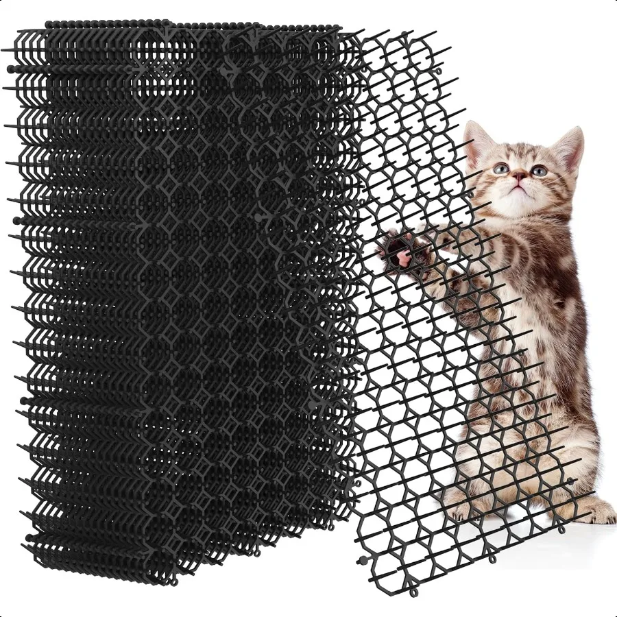 16 x 8 Inch Scat Mat for Cats 10 Pack Cat Scat Mat with Spikes Deterrent Mat for Cats and Dogs Cat Deterrent Outdoor Indoor
16 x 8 Inch Scat Mat for Cats 10 Pack Cat Scat Mat with Spikes Deterrent Mat for Cats and Dogs Cat Deterrent Outdoor Indoor