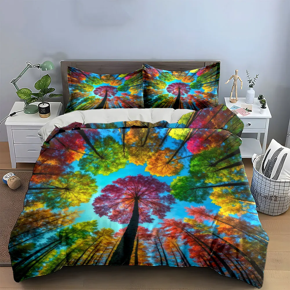 Colorful Forest Canvas Art Set Soft Skin-Friendly Bedding Set Includes 1 Duvet Cover And 2 Pillowcase, Gift
Colorful Forest Canvas Art Set Soft Skin-Friendly Bedding Set Includes 1 Duvet Cover And 2 Pillowcase, Gift