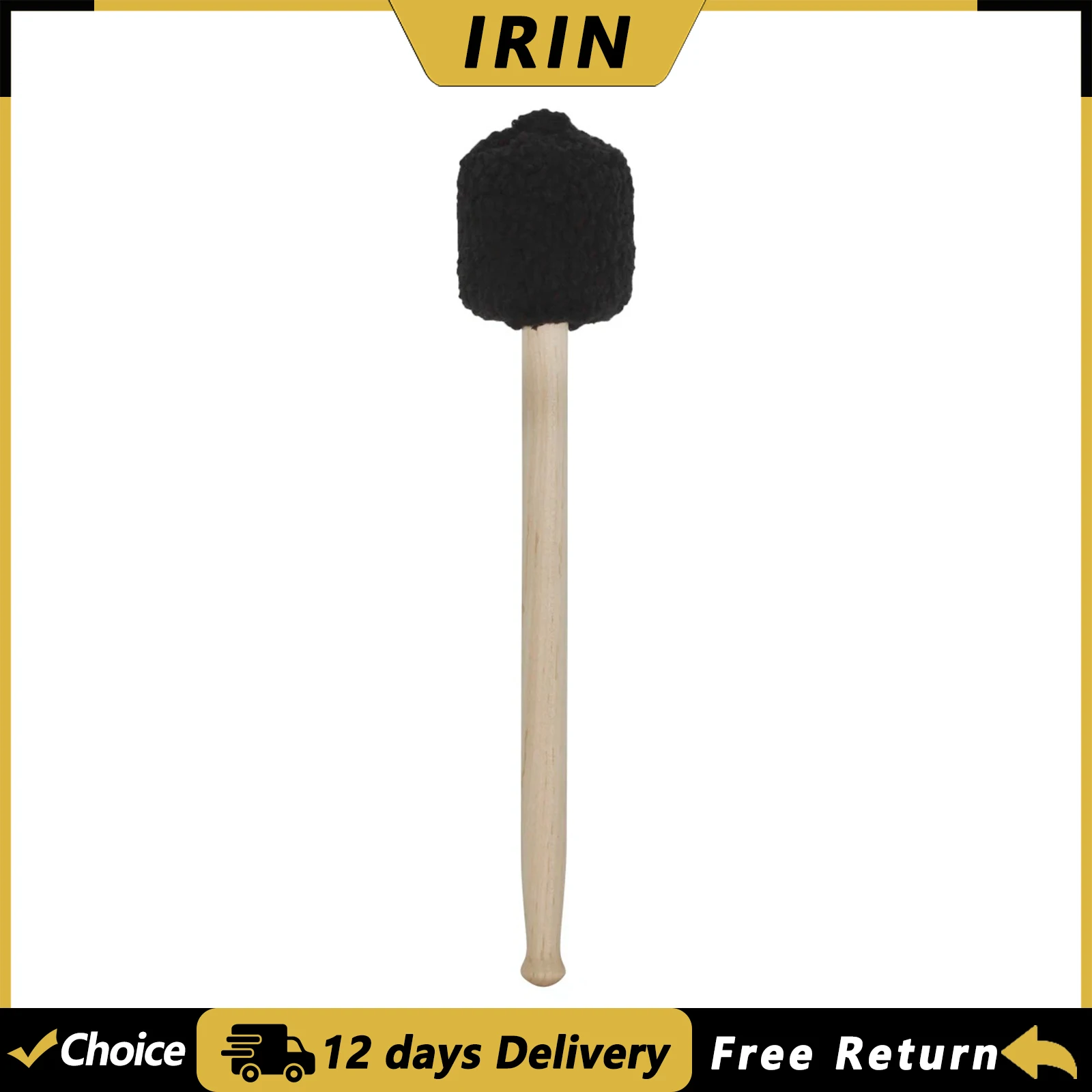 IRIN Bass Mallet Drum Sticks Maple Mallet Rod Black Soft Fleece Hammer Head Percussion Instrument Drum Parts Accessories
IRIN Bass Mallet Drum Sticks Maple Mallet Rod Black Soft Fleece Hammer Head Percussion Instrument Drum Parts Accessories